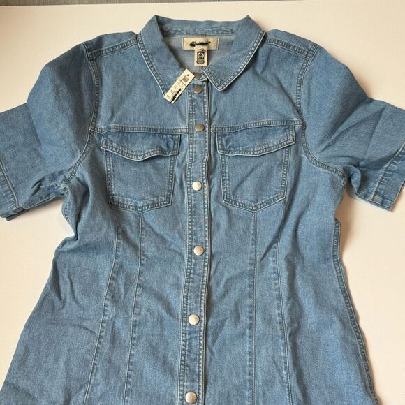 $118 Madewell Denim Seamed Mini Shirtdress in Palermo Wash size 00 m2 - Picture 5 of 9